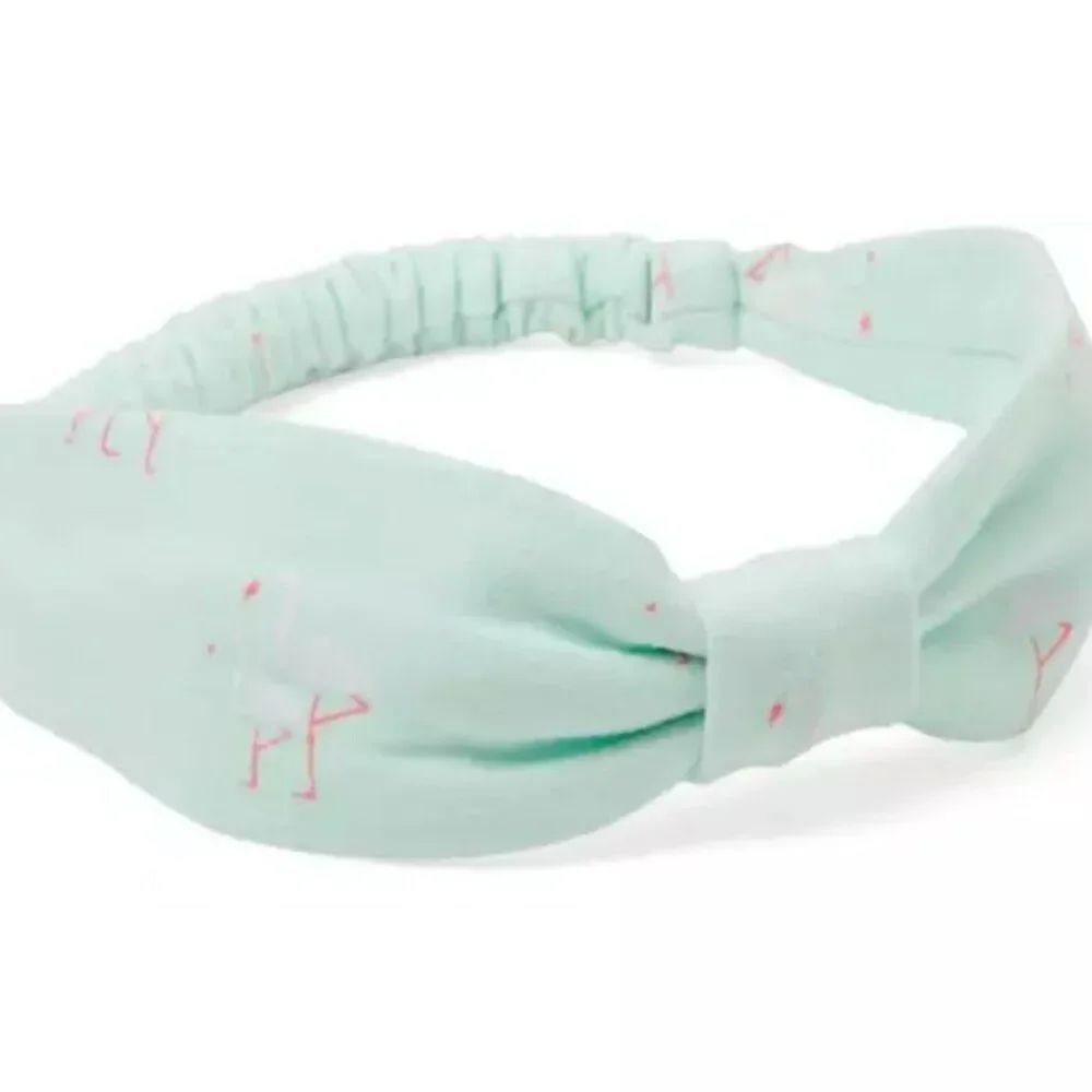 Janie and Jack 100031366 mint flamingo print Headband NWT One Size